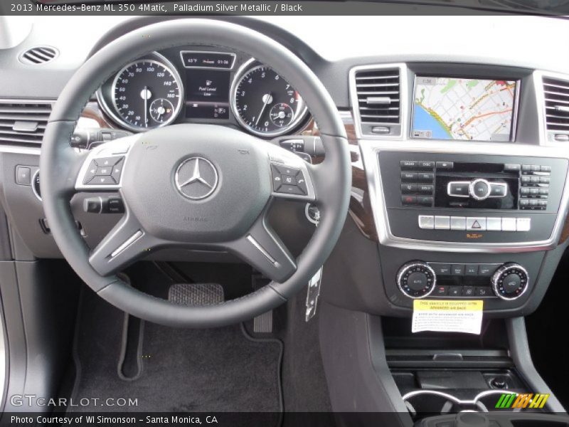 Palladium Silver Metallic / Black 2013 Mercedes-Benz ML 350 4Matic