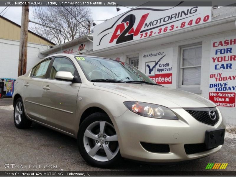 Shimmering Sand Metallic / Beige 2005 Mazda MAZDA3 i Sedan