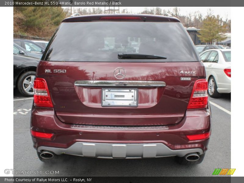 Barolo Red Metallic / Black 2010 Mercedes-Benz ML 550 4Matic