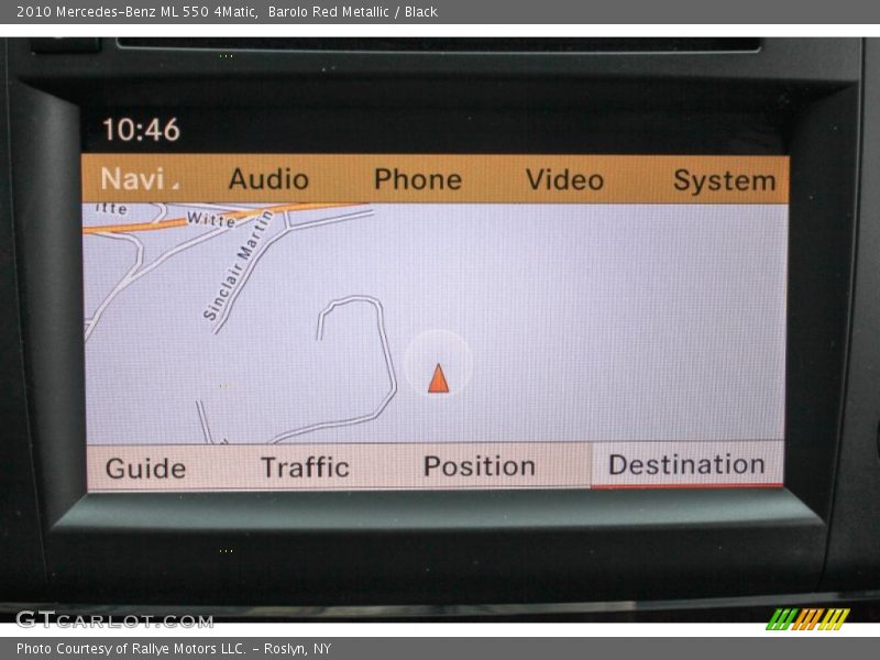 Navigation of 2010 ML 550 4Matic