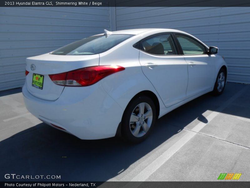 Shimmering White / Beige 2013 Hyundai Elantra GLS