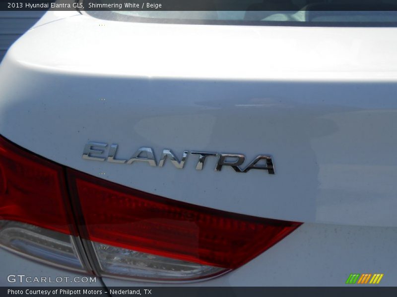 Shimmering White / Beige 2013 Hyundai Elantra GLS