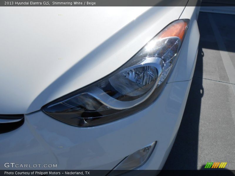 Shimmering White / Beige 2013 Hyundai Elantra GLS