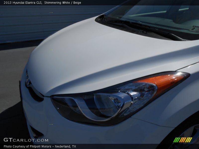 Shimmering White / Beige 2013 Hyundai Elantra GLS
