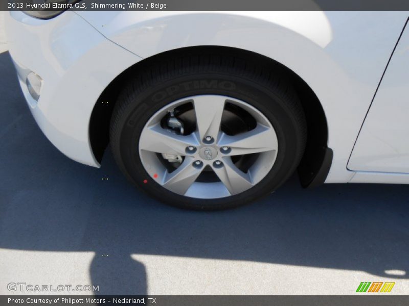 Shimmering White / Beige 2013 Hyundai Elantra GLS
