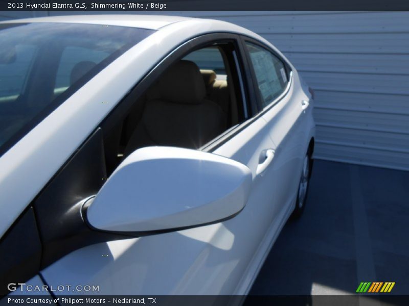Shimmering White / Beige 2013 Hyundai Elantra GLS
