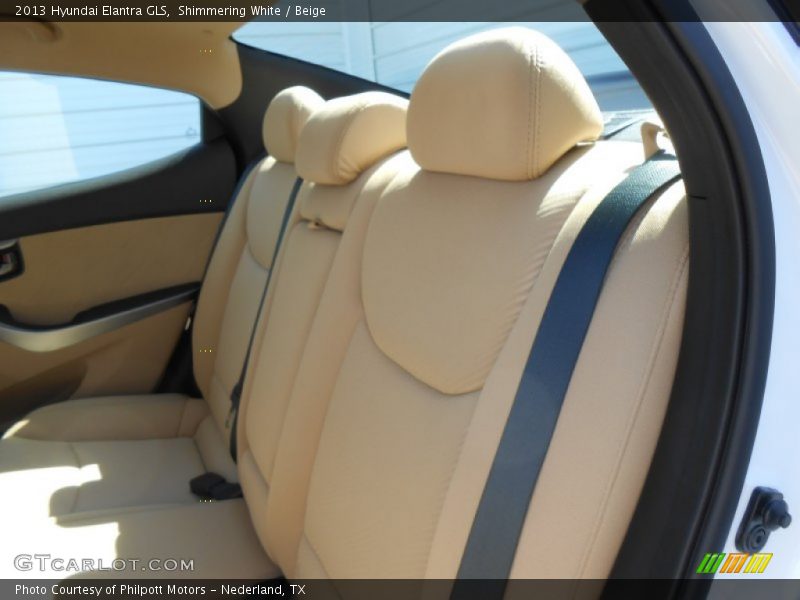 Shimmering White / Beige 2013 Hyundai Elantra GLS