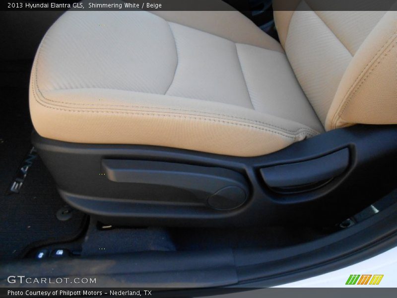 Shimmering White / Beige 2013 Hyundai Elantra GLS