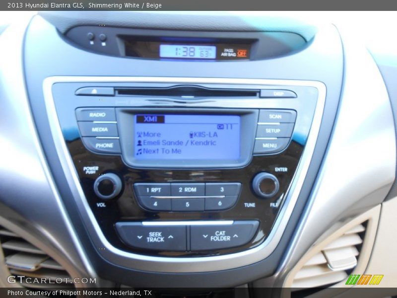 Shimmering White / Beige 2013 Hyundai Elantra GLS