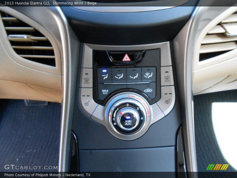 Shimmering White / Beige 2013 Hyundai Elantra GLS