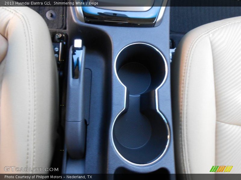 Shimmering White / Beige 2013 Hyundai Elantra GLS
