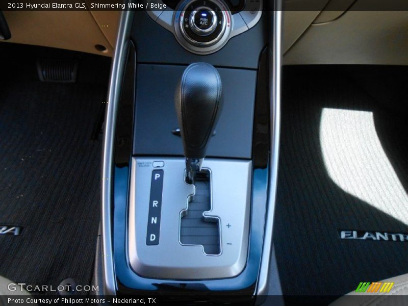 Shimmering White / Beige 2013 Hyundai Elantra GLS