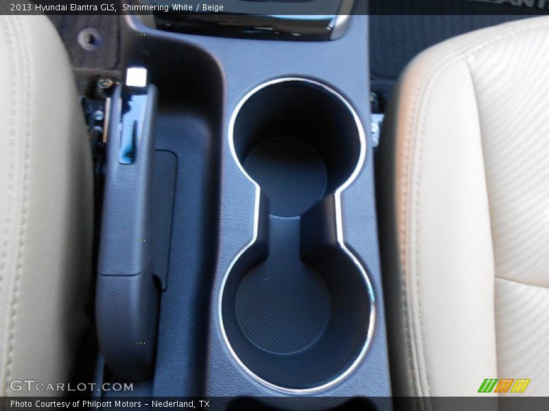 Shimmering White / Beige 2013 Hyundai Elantra GLS