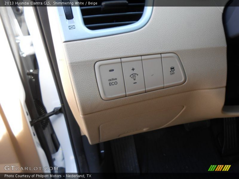 Shimmering White / Beige 2013 Hyundai Elantra GLS