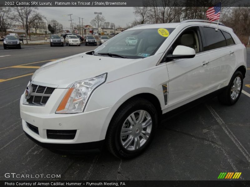 Platinum Ice Tricoat / Shale/Brownstone 2012 Cadillac SRX Luxury