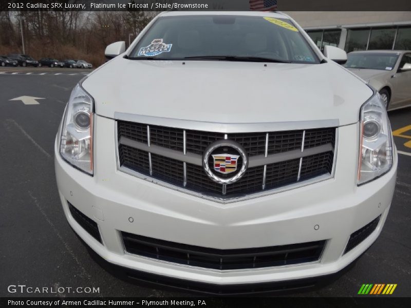 Platinum Ice Tricoat / Shale/Brownstone 2012 Cadillac SRX Luxury