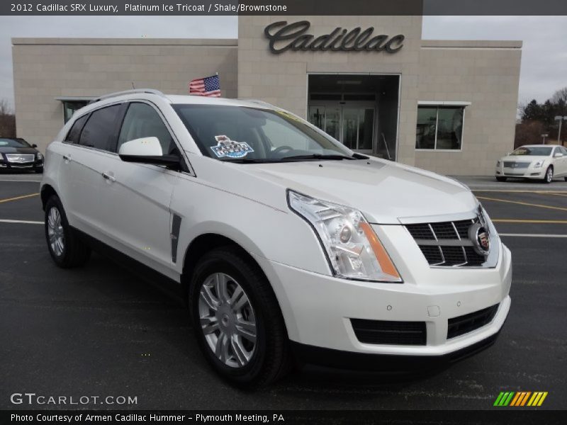 Platinum Ice Tricoat / Shale/Brownstone 2012 Cadillac SRX Luxury