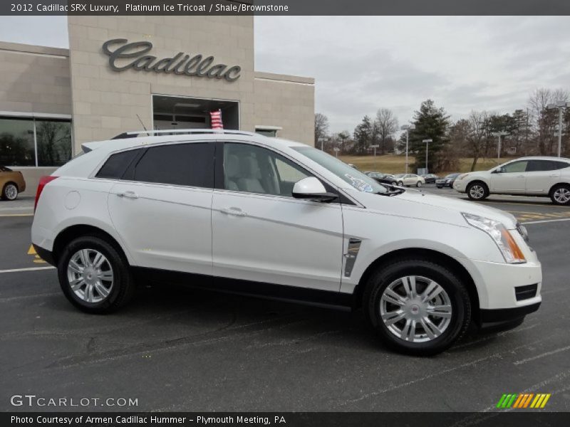 Platinum Ice Tricoat / Shale/Brownstone 2012 Cadillac SRX Luxury