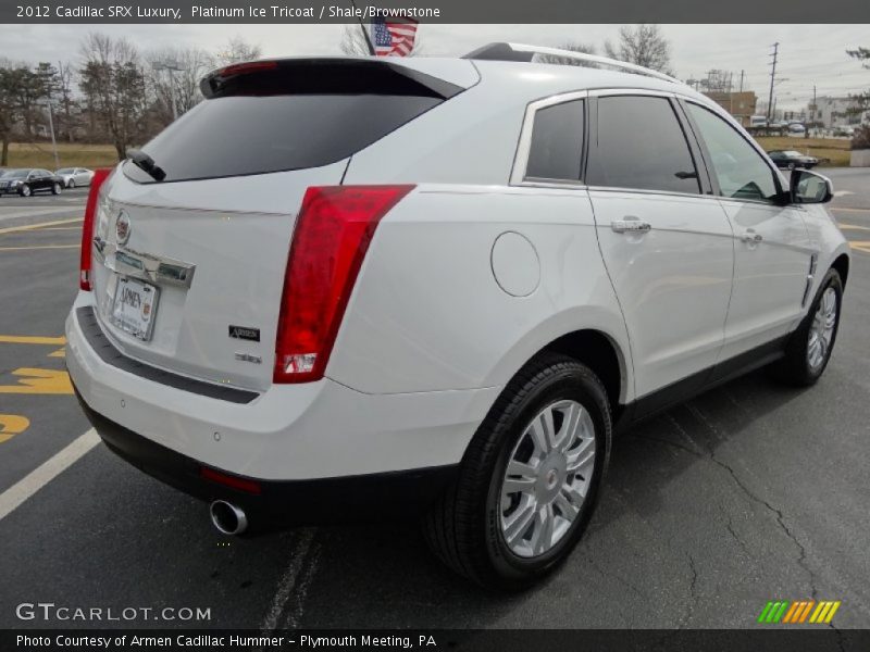Platinum Ice Tricoat / Shale/Brownstone 2012 Cadillac SRX Luxury