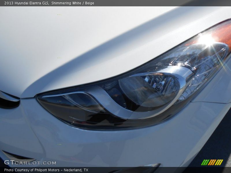 Shimmering White / Beige 2013 Hyundai Elantra GLS