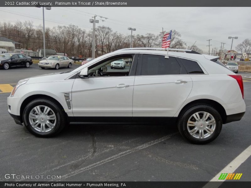 Platinum Ice Tricoat / Shale/Brownstone 2012 Cadillac SRX Luxury