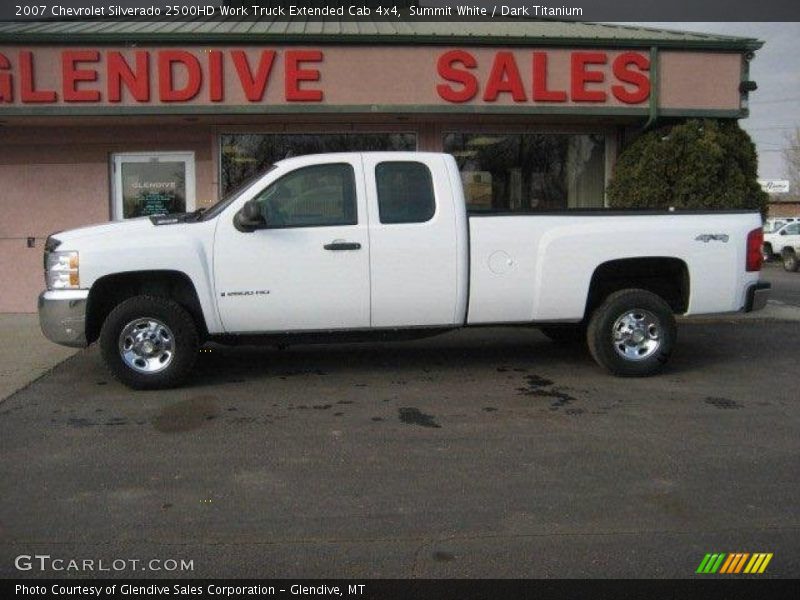 Summit White / Dark Titanium 2007 Chevrolet Silverado 2500HD Work Truck Extended Cab 4x4