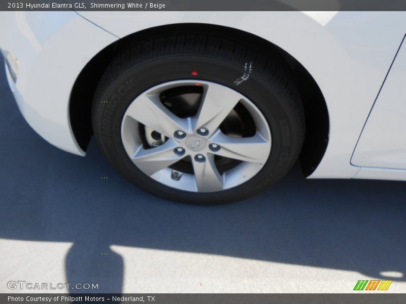 Shimmering White / Beige 2013 Hyundai Elantra GLS