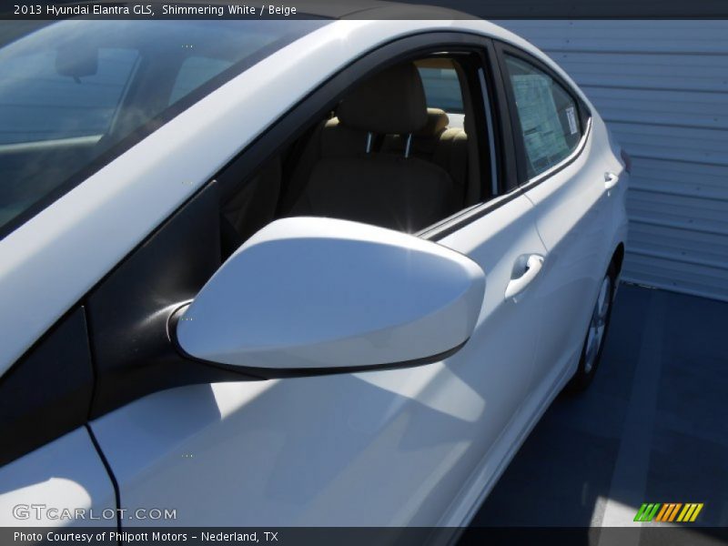 Shimmering White / Beige 2013 Hyundai Elantra GLS