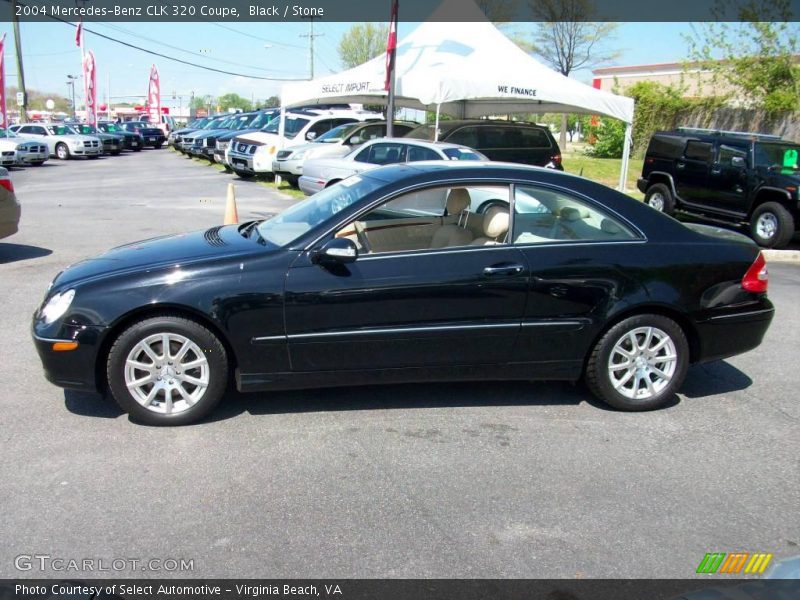 Black / Stone 2004 Mercedes-Benz CLK 320 Coupe