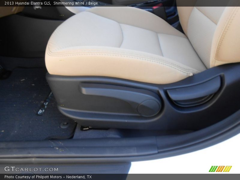Shimmering White / Beige 2013 Hyundai Elantra GLS