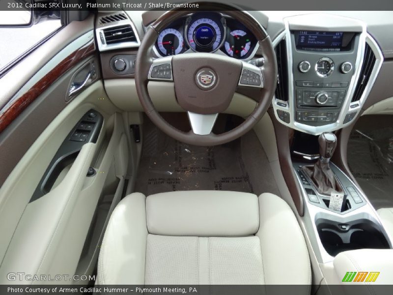 Platinum Ice Tricoat / Shale/Brownstone 2012 Cadillac SRX Luxury