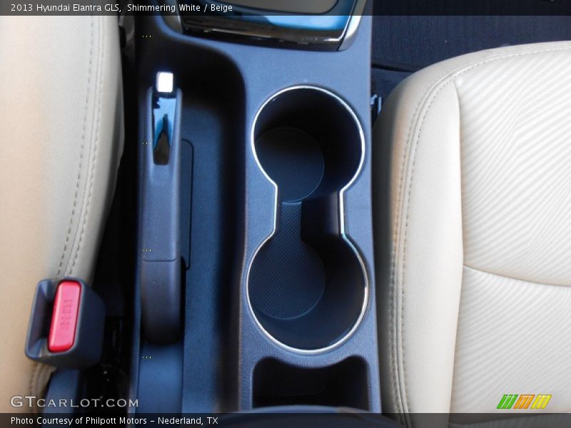 Shimmering White / Beige 2013 Hyundai Elantra GLS