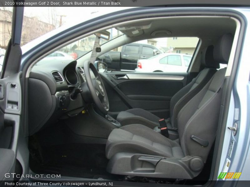 Front Seat of 2010 Golf 2 Door