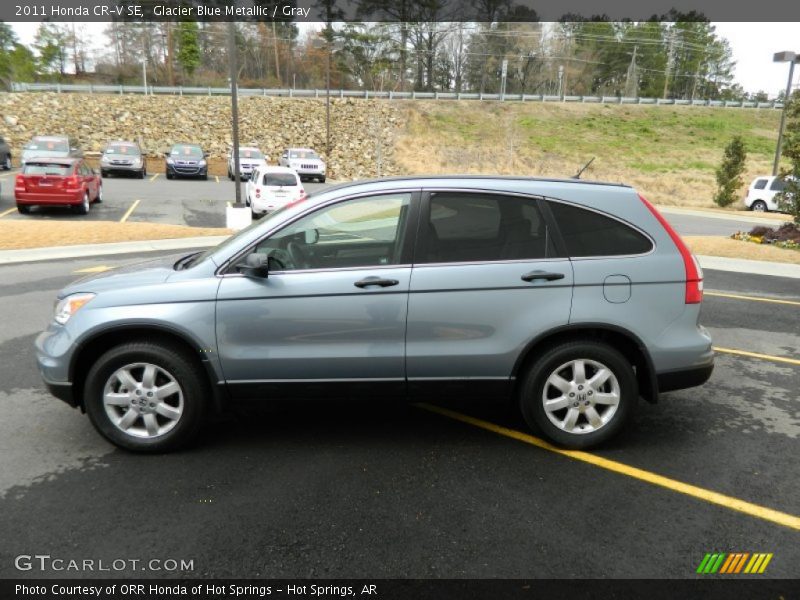 Glacier Blue Metallic / Gray 2011 Honda CR-V SE