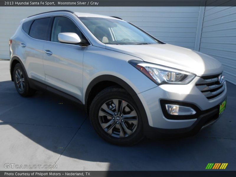 Moonstone Silver / Gray 2013 Hyundai Santa Fe Sport