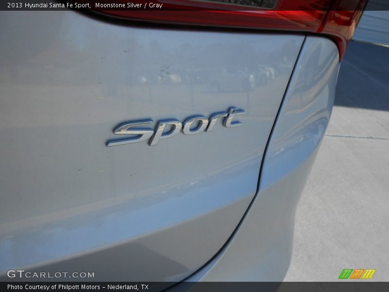 Moonstone Silver / Gray 2013 Hyundai Santa Fe Sport