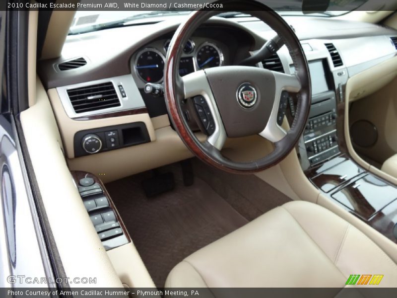 White Diamond / Cashmere/Cocoa 2010 Cadillac Escalade Premium AWD