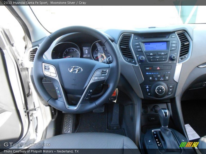 Moonstone Silver / Gray 2013 Hyundai Santa Fe Sport