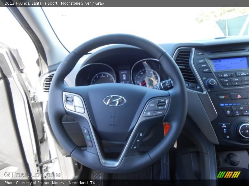 Moonstone Silver / Gray 2013 Hyundai Santa Fe Sport