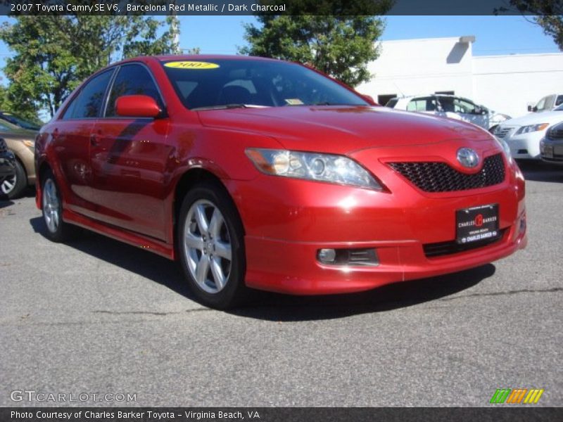 Barcelona Red Metallic / Dark Charcoal 2007 Toyota Camry SE V6