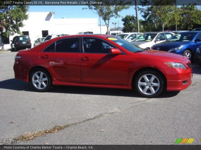 Barcelona Red Metallic / Dark Charcoal 2007 Toyota Camry SE V6