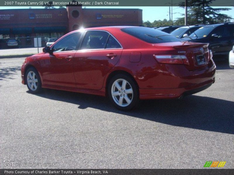 Barcelona Red Metallic / Dark Charcoal 2007 Toyota Camry SE V6