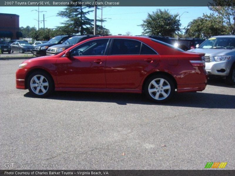 Barcelona Red Metallic / Dark Charcoal 2007 Toyota Camry SE V6