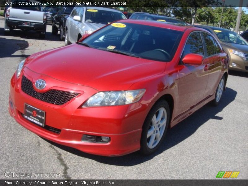 Barcelona Red Metallic / Dark Charcoal 2007 Toyota Camry SE V6
