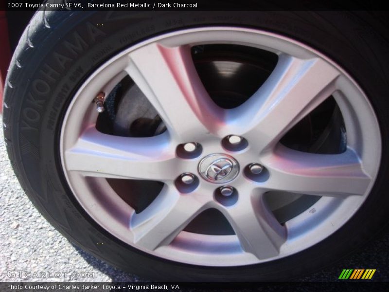 Barcelona Red Metallic / Dark Charcoal 2007 Toyota Camry SE V6