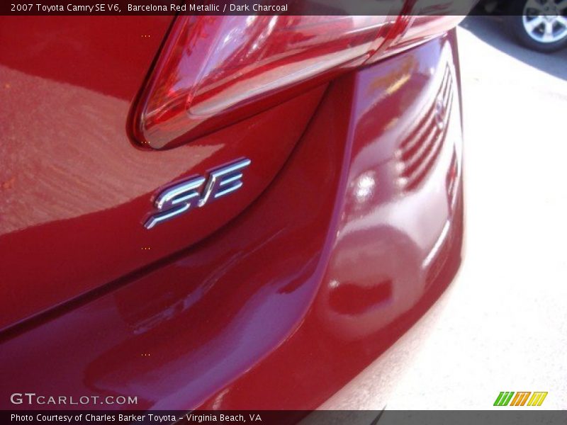 Barcelona Red Metallic / Dark Charcoal 2007 Toyota Camry SE V6