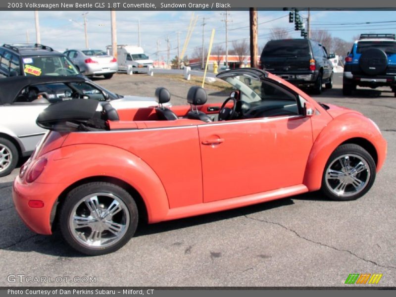 Sundown Orange / Black 2003 Volkswagen New Beetle GLS 1.8T Convertible