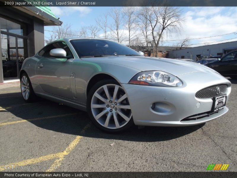 Liquid Silver / Charcoal 2009 Jaguar XK XK8 Coupe