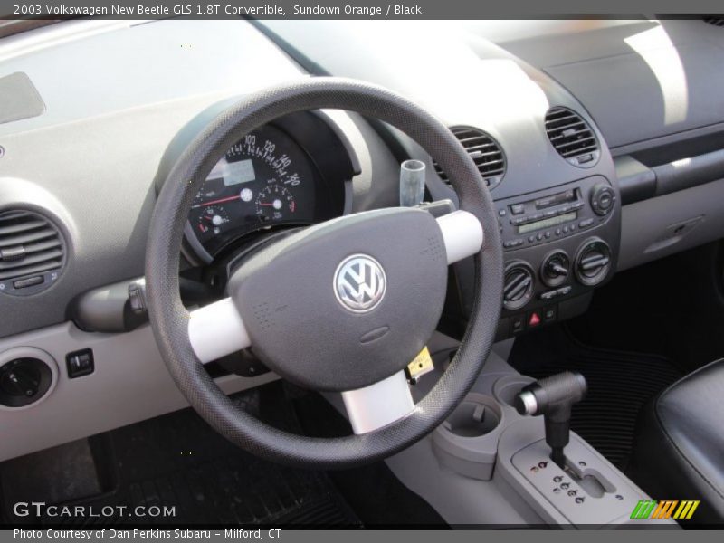 Sundown Orange / Black 2003 Volkswagen New Beetle GLS 1.8T Convertible