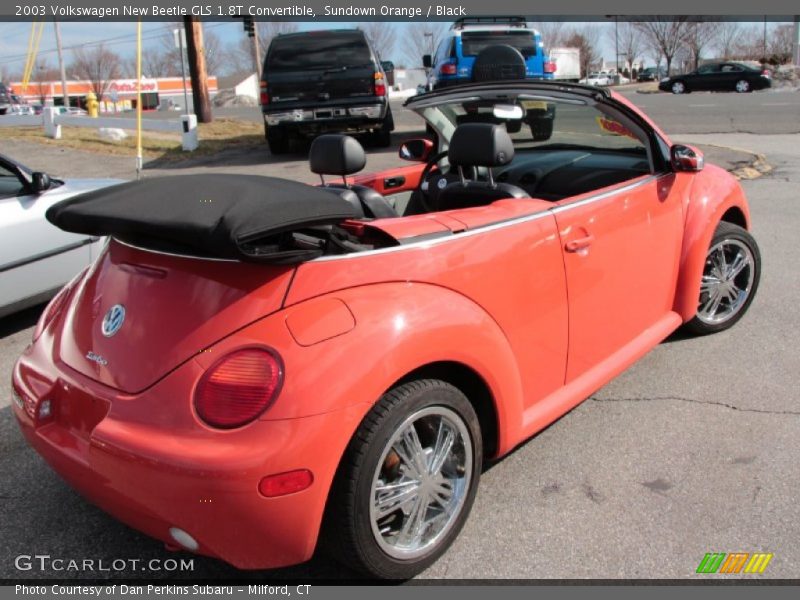 Sundown Orange / Black 2003 Volkswagen New Beetle GLS 1.8T Convertible